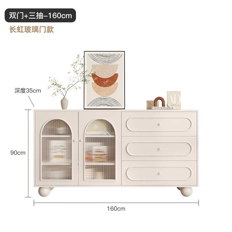 实木餐边柜斗柜小户型轻奢收纳柜储物柜橱柜家用客厅简约靠墙柜子