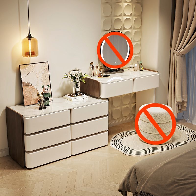 2025新款实木梳妆台斗柜一体卧室现代简约化妆桌收纳柜轻奢高级感