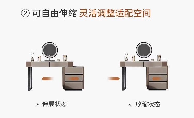 意式極簡梳妝檯一體現代高級感小戶型鬥櫃定製新款高檔臥室化妝臺