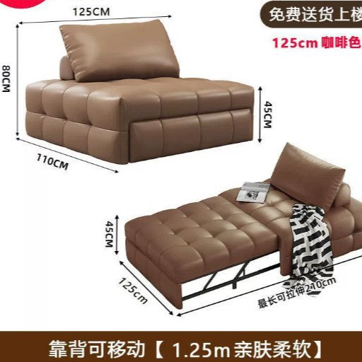 小户型两用折叠沙发床 客厅多功能二合一抽拉伸缩沙发储物沙发床