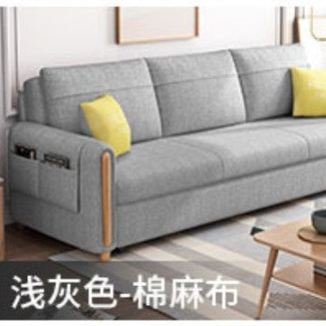 客厅多功能小户型沙发床伸缩储物三人乳胶布艺沙发科技布沙发