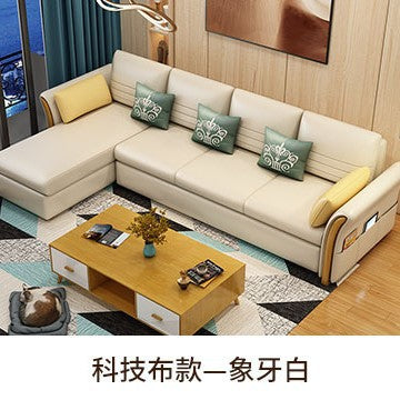 多功能伸缩布艺沙发床 客厅休闲组合转角带储物双人贵妃沙发床