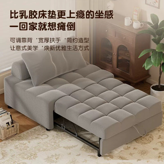 小户型两用折叠沙发床 客厅多功能二合一抽拉伸缩沙发储物沙发床