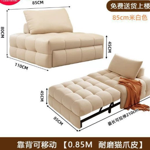 小户型两用折叠沙发床 客厅多功能二合一抽拉伸缩沙发储物沙发床