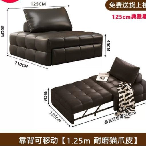 小户型两用折叠沙发床 客厅多功能二合一抽拉伸缩沙发储物沙发床