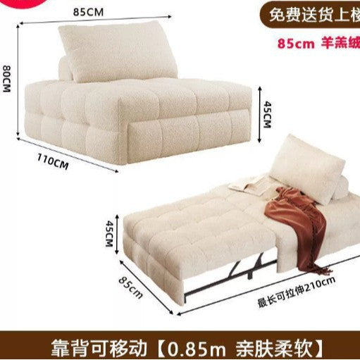 小户型两用折叠沙发床 客厅多功能二合一抽拉伸缩沙发储物沙发床