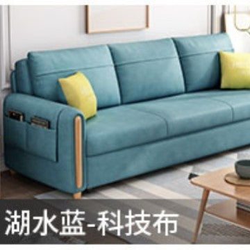 客厅多功能小户型沙发床伸缩储物三人乳胶布艺沙发科技布沙发