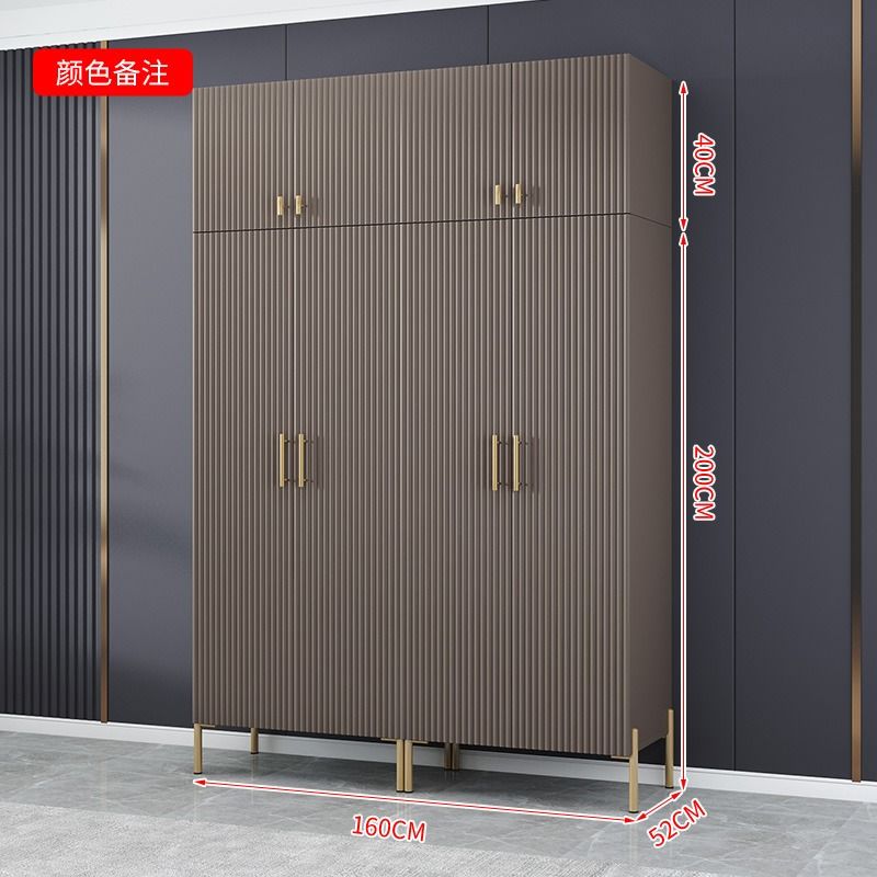 简约轻奢衣柜家用卧室用小户型简约柜子出租房用组装衣橱高级网红