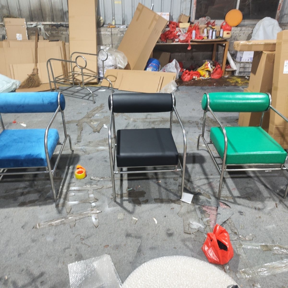 单人沙发民宿商场极简椅子轻奢不锈钢休闲椅网红单椅ins风时尚