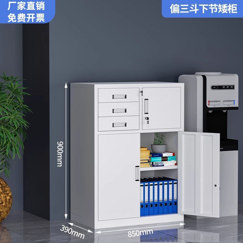 钢制文件柜铁皮柜子办公室资料柜凭证柜档案柜收纳书柜带锁储物柜