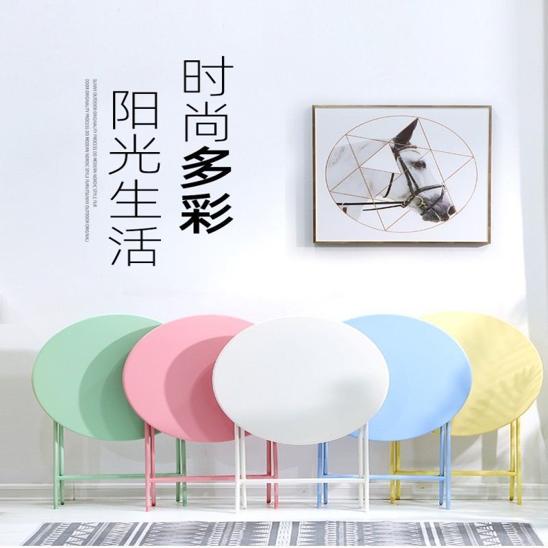 户外桌椅可折叠组合室内圆桌组合三件套露台户外折叠休闲铁艺桌子
