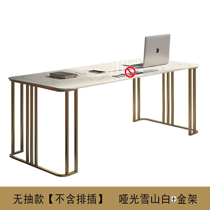 意式轻奢高端岩板书桌书椅家用现代简约小户型北欧办公写字电脑桌