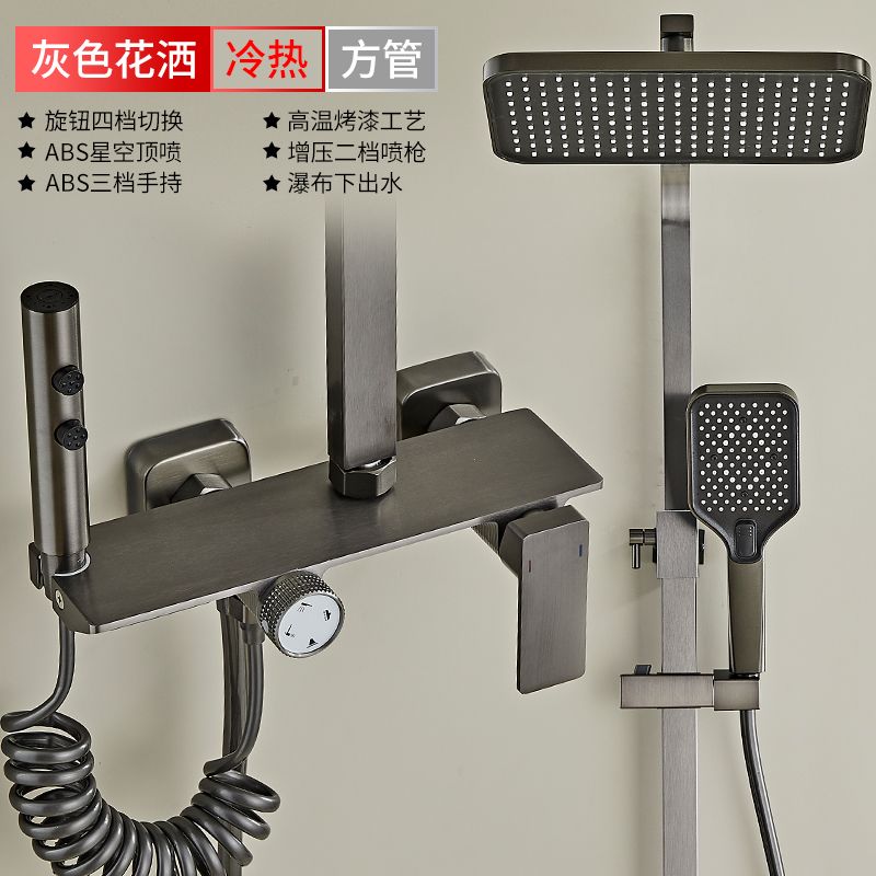 九I枚I王增壓淋浴花灑噴頭頂噴加壓浴室淋雨家用沐浴蓮蓬洗澡套裝