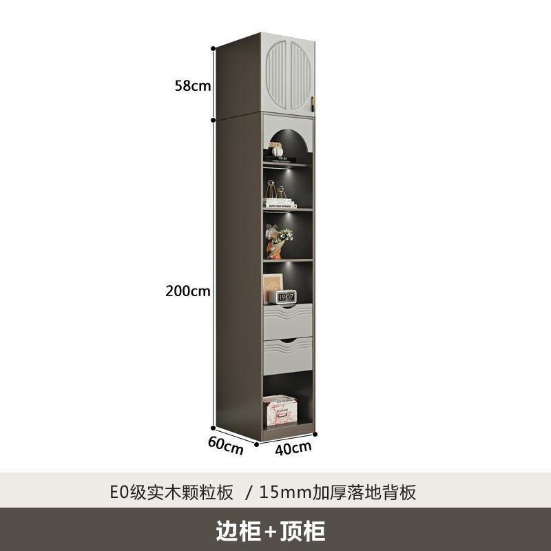 轻奢风北欧推拉门衣柜家用卧室儿童衣柜带书桌一体转角组合衣橱柜