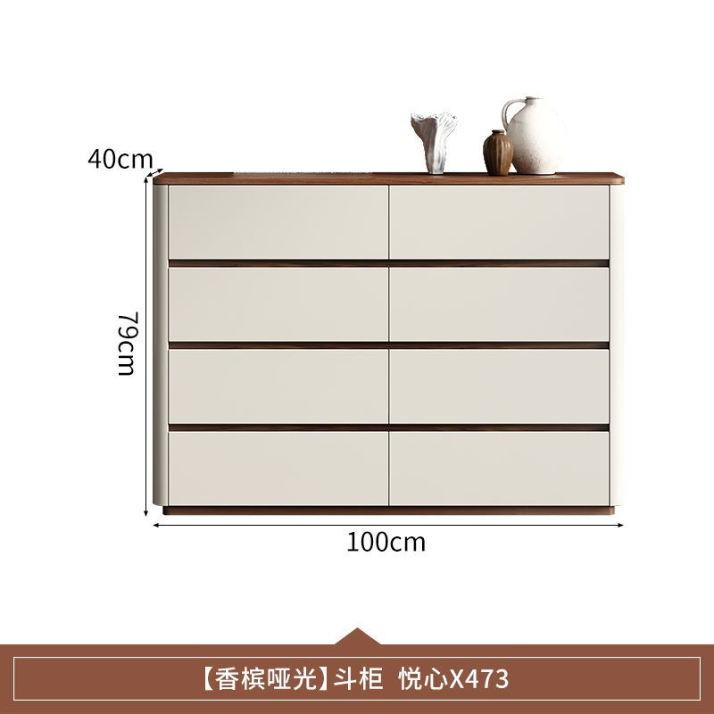 简约现代五斗柜客厅靠墙收纳柜法式复古卧室床尾床头储物抽屉柜