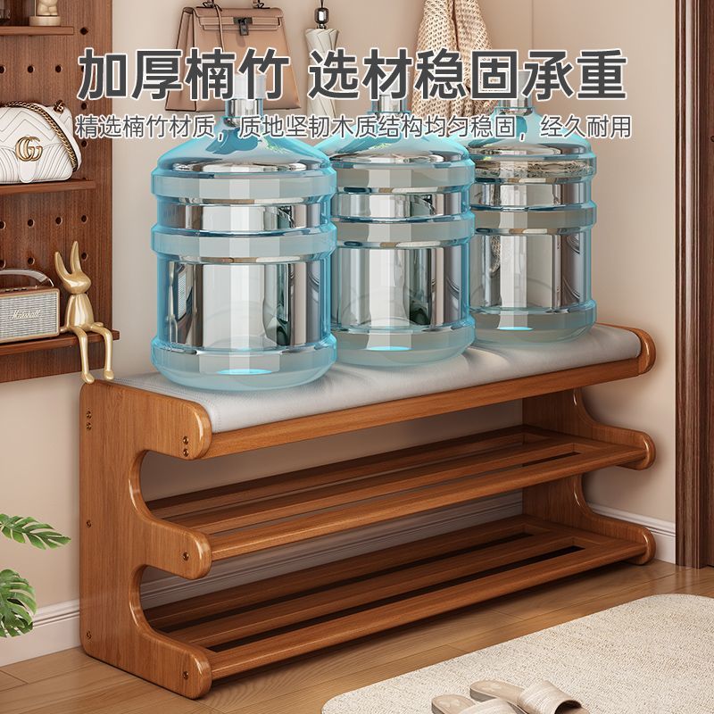 换鞋门口坐式穿鞋入户三层鞋柜入户门家用入门鞋架进门坐凳一体