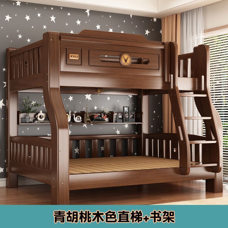 精冠实木加粗上下床半高床儿童子母床家用多功能高低床宿舍双层床