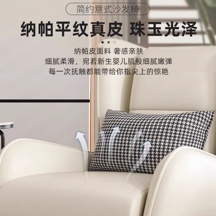 北欧懒人小沙发网红单人皮沙发轻奢沙发小户型客厅家用高级休闲椅