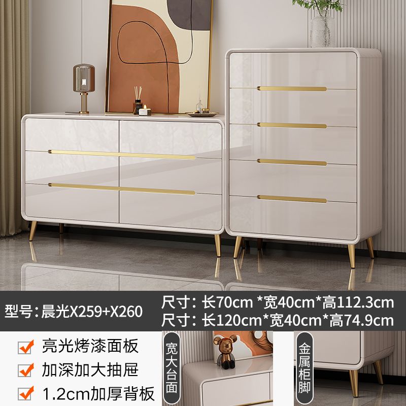斗柜卧室主卧家用五斗柜多层抽屉收纳柜轻奢奶油风九斗柜储物柜子