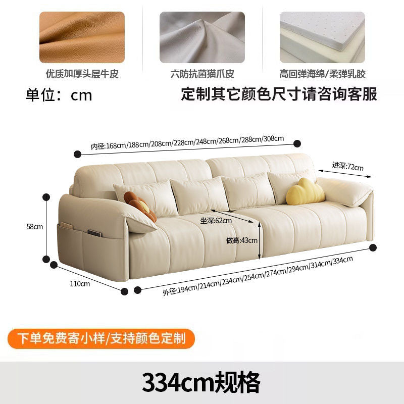 电动新款进口半青皮沙发床伸缩可折叠多功能沙发床智能单人沙发