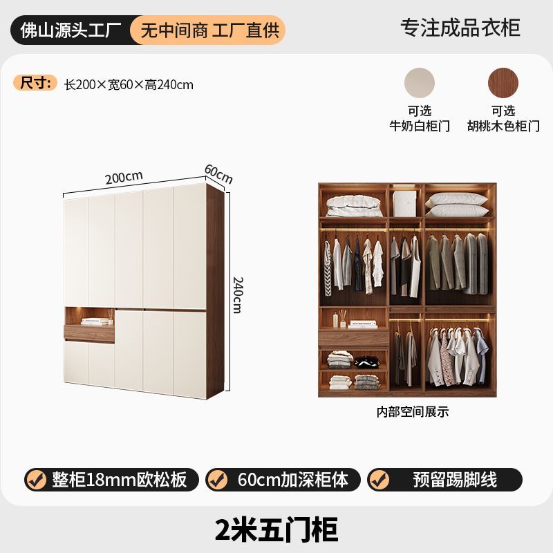 定制ENF级欧松板连体书桌衣柜组合儿童学习桌衣橱电脑桌一体大柜