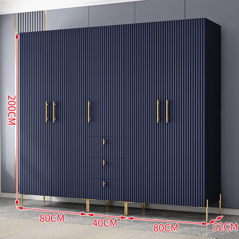 现代简约衣柜五门四门极简衣橱组合大衣柜家用卧室轻奢收纳柜子