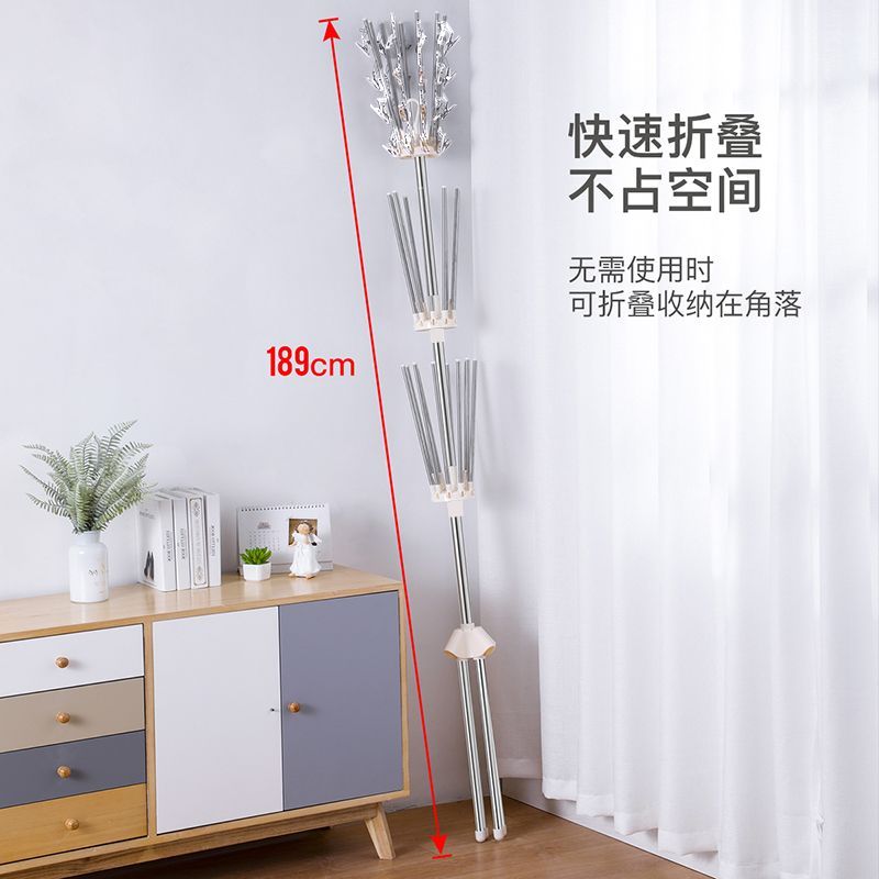 多功能婴儿晾衣架宝宝折叠衣架不锈钢阳台晒衣神器尿布晒衣架落地