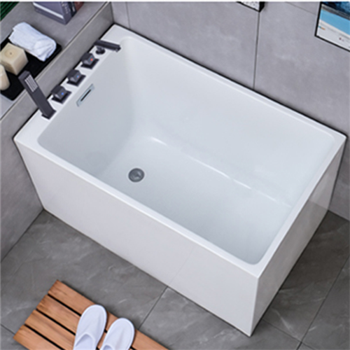 亞克力雙層保溫小戶型家用浴缸加深獨立式長方形成人坐凳加深浴盆