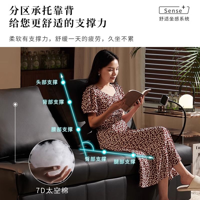 真皮书房沙发床小户型单人双人阳台客厅可折叠多功能两用抽拉床