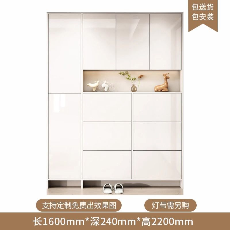 定製超薄款鞋櫃翻鬥18cm家用門口入戶玄關櫃一體高立式門後門廳櫃