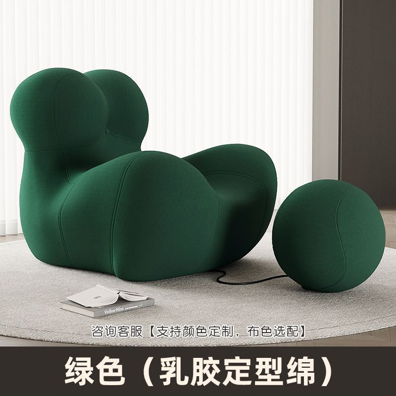 妈妈的怀抱休闲单人布艺沙发椅意式极简设计师网红阳台懒人躺椅