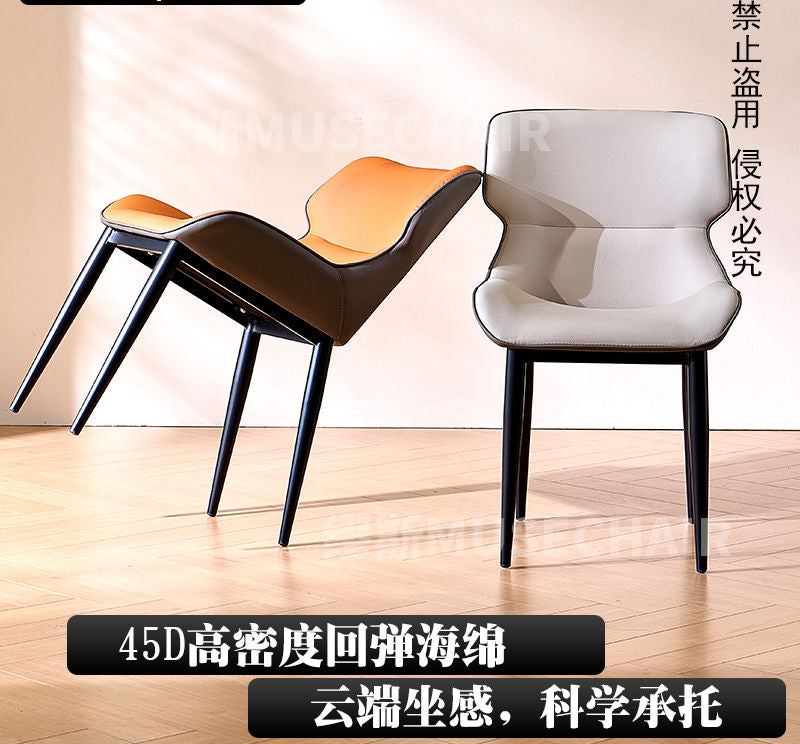 佛山轻奢餐椅高档软包靠背椅支持定制户型意式网红椅2025新款椅子