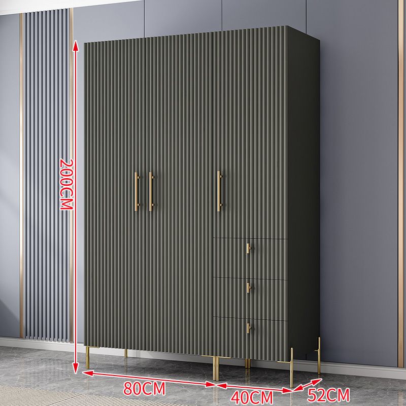 现代简约衣柜五门四门极简衣橱组合大衣柜家用卧室轻奢收纳柜子
