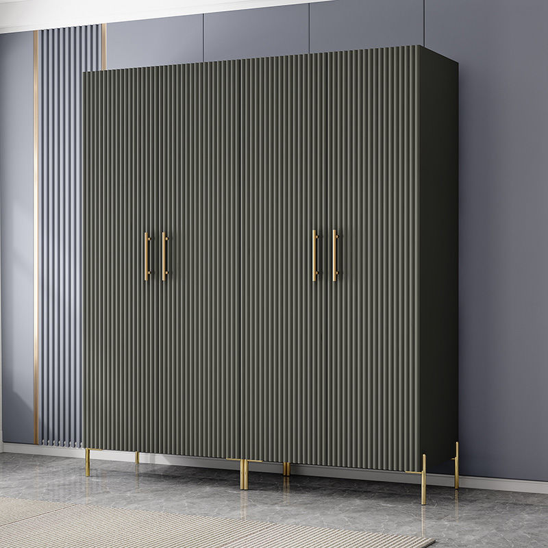 现代简约衣柜五门四门极简衣橱组合大衣柜家用卧室轻奢收纳柜子