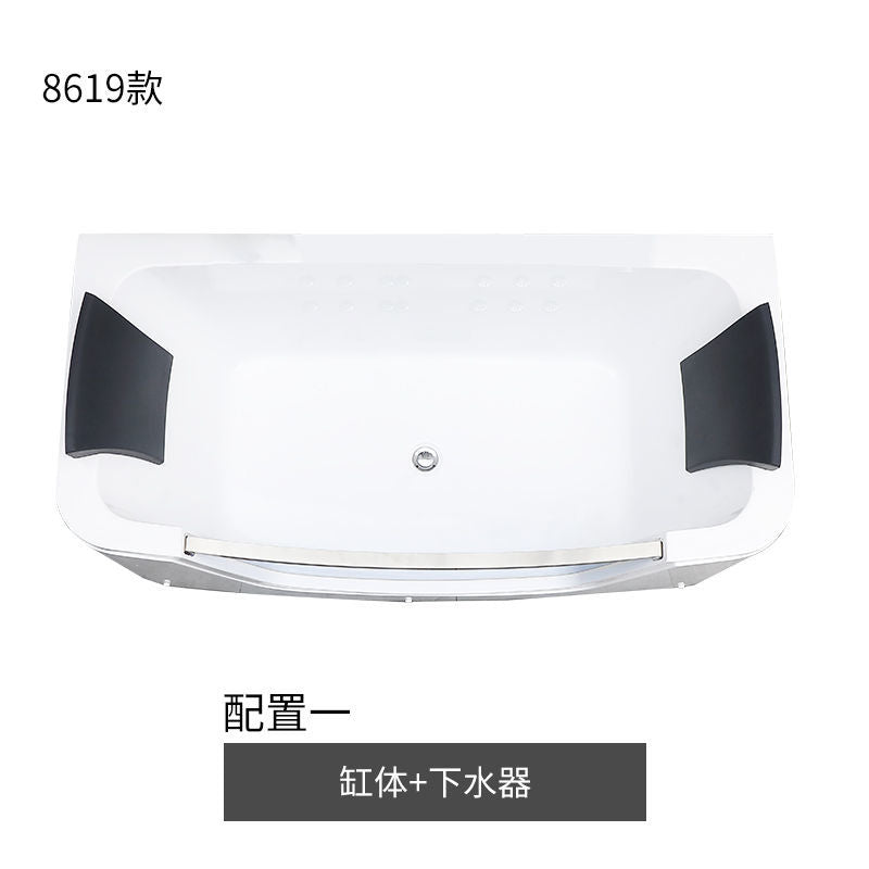 冲浪按摩浴缸家用独立式亚克力小户型智能恒温浴池七彩灯光卫生间