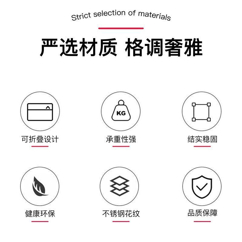 特厚不锈钢桌子折叠桌可折叠安装圆桌家用吃饭摆摊餐馆餐桌