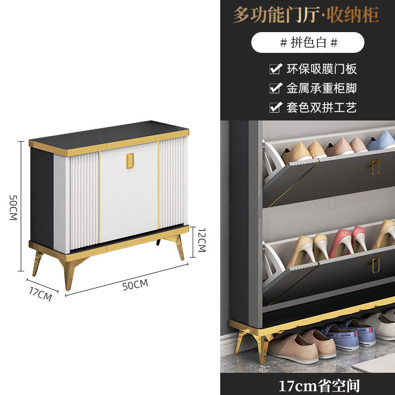 轻奢超薄翻斗鞋柜家用门口入户玄关柜大容量收纳简易小户型窄鞋架