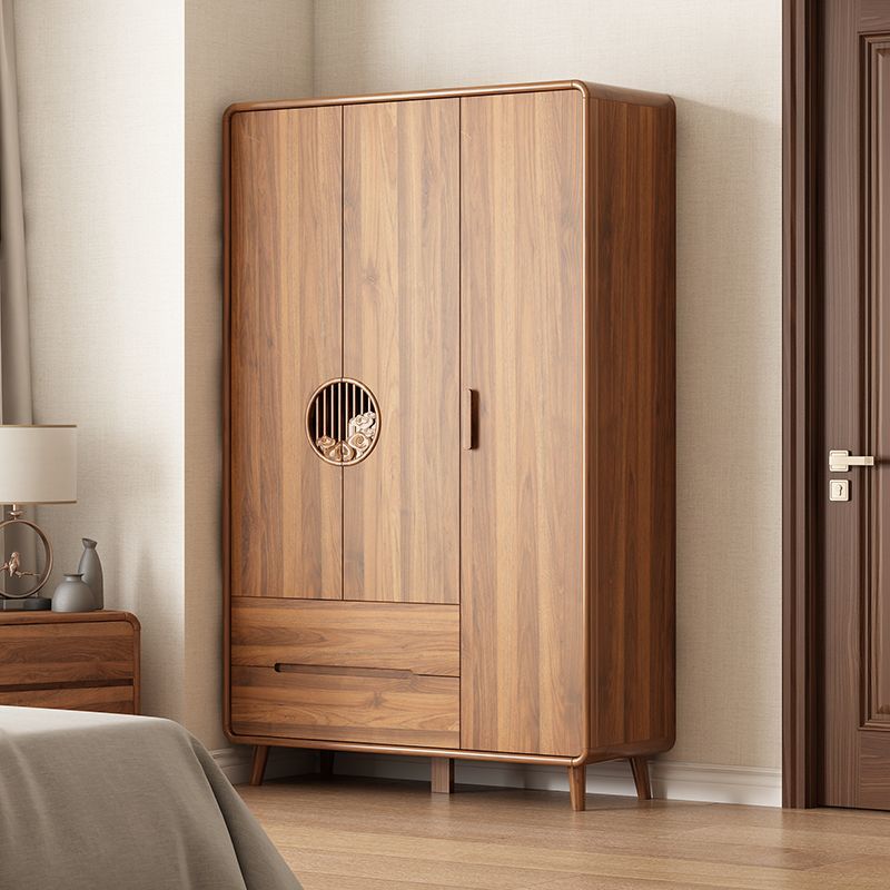 中式衣柜家用卧室实木色衣橱新款儿童收纳储物柜小户型多层大容量