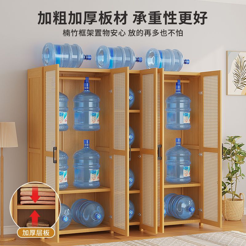 衣柜家用卧室出租房用简易组装经济型楠竹儿童小户型收纳柜子衣橱