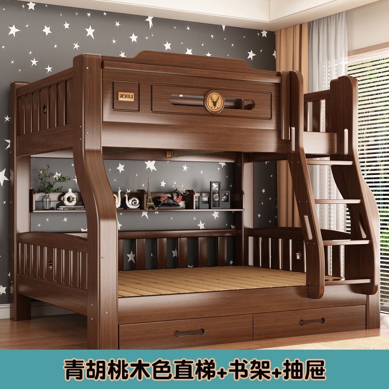 精冠实木加粗上下床半高床儿童子母床家用多功能高低床宿舍双层床