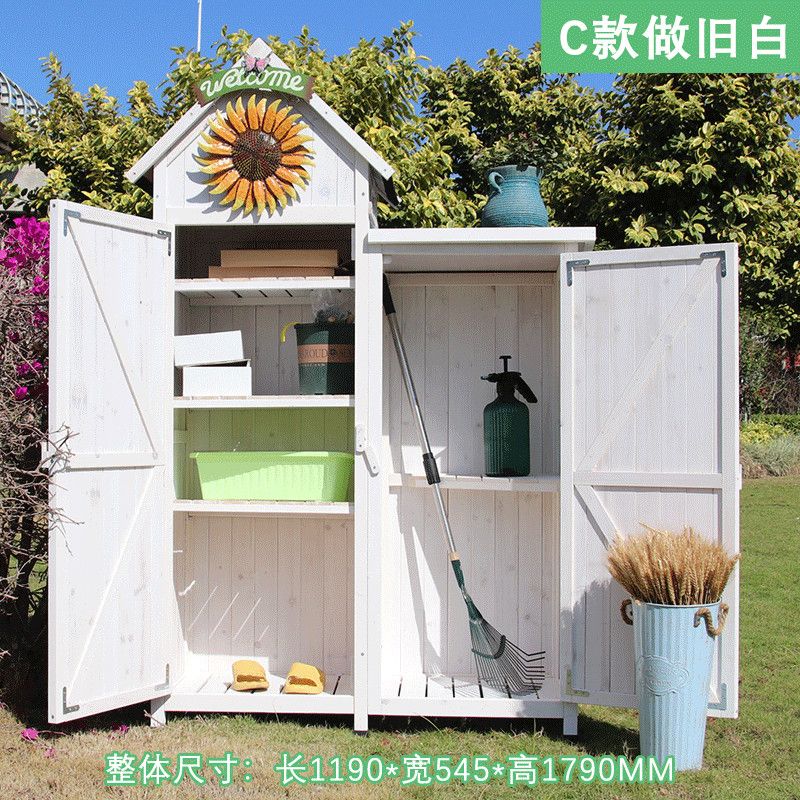 户外储物柜庭院花园防雨防晒工具柜杂物置物整理箱阳台室外收纳柜