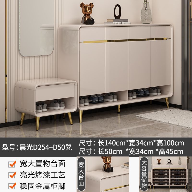 2025爆款烤漆入户鞋柜家用门口大容量收纳柜带换鞋凳沙发隔断柜