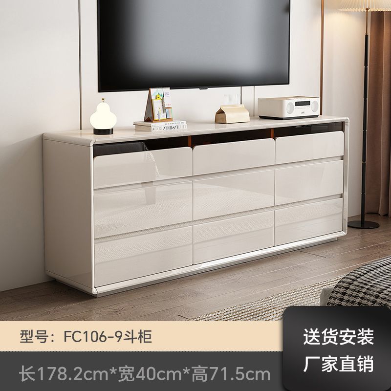 简约现代斗柜卧室九斗柜客厅家用六斗柜三斗烤漆实木抽屉收纳柜子