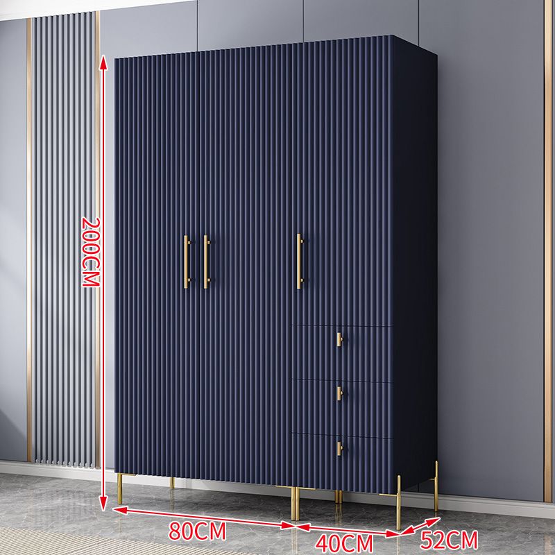 现代简约衣柜五门四门极简衣橱组合大衣柜家用卧室轻奢收纳柜子