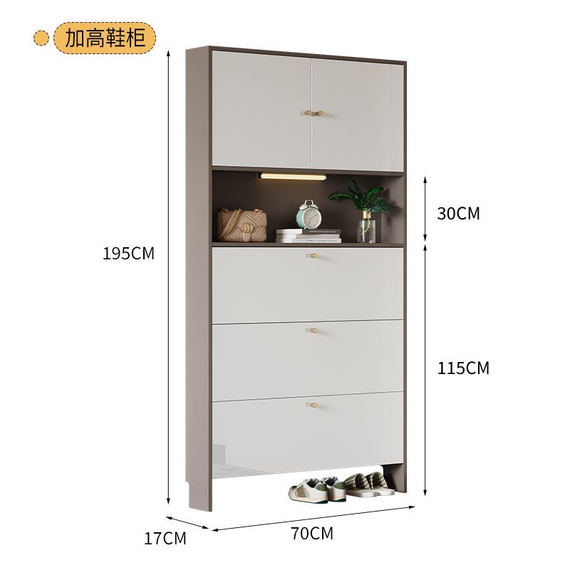 实木烤漆鞋柜家用门口入户玄关柜外楼道走廊大容量一体靠墙收纳柜