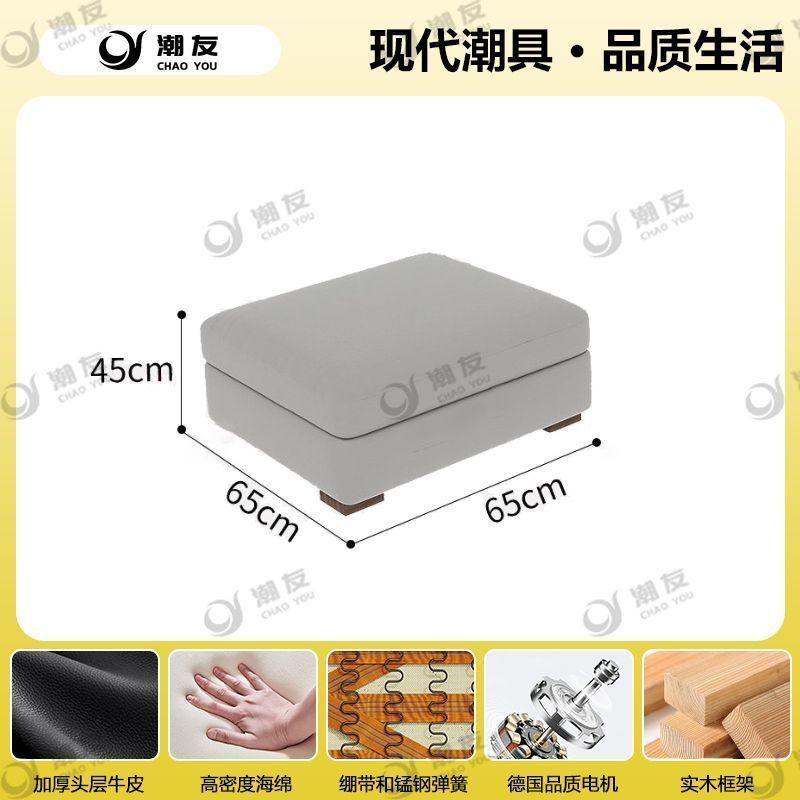 Factory Direct New Modern Minimalist Top-grain Cowhide Electric Multi-functional 2-in-1 Sofa Bed for Living Room