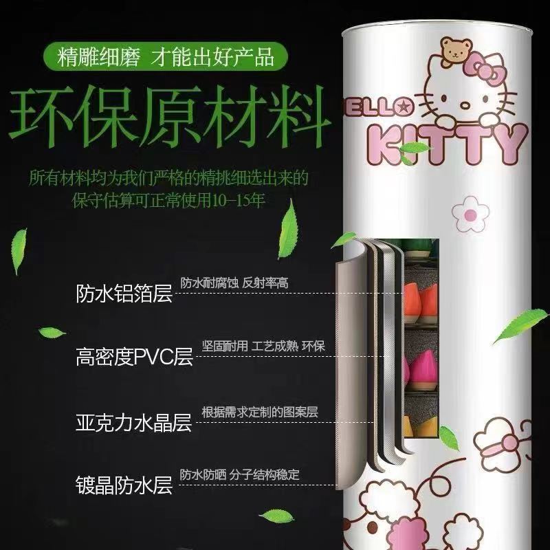 旋转鞋柜创意圆形简约多层圆柱形鞋架多功能储物柜大容量门厅柜(多種圖案款式聯繫客服看圖)