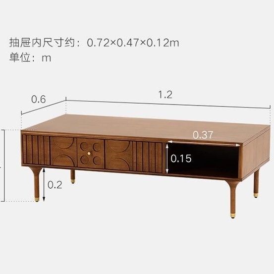 北歐牀頭櫃中古復古風臥室收納櫃子實木雕花抽屜櫃客廳沙發邊幾
