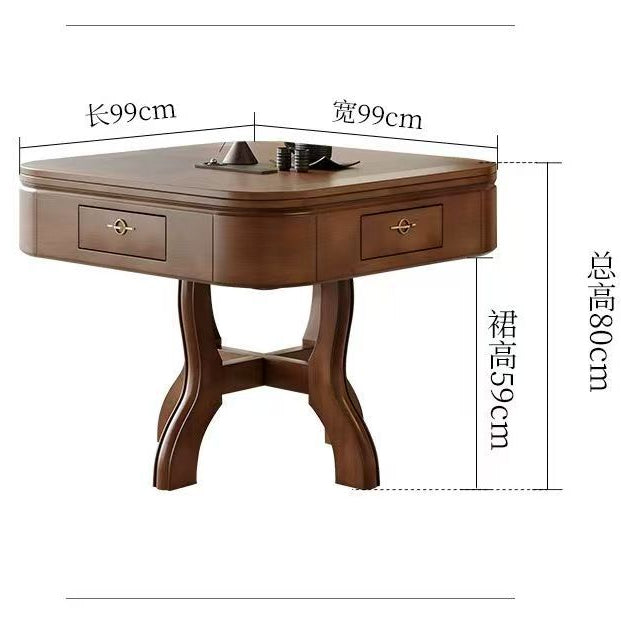 實木中式麻將機餐桌兩用全自動電動多功能麻將桌小戶型茶桌一體 W5NP
