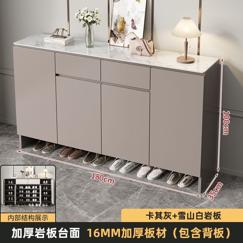 巖板鞋櫃家用16mm加厚背板簡約入戶收納大容量儲物櫃客廳靠牆玄關